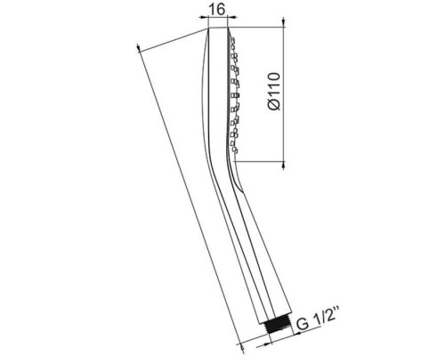 Almar Ручной душ, Sense D110см., с одним типом струи, цвет: черный металл брашированный PVD. E082101.AB