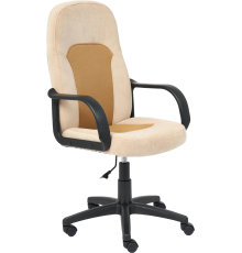 Компьютерное кресло TetChair Parma флок бежевый 7, ткань бронза TW-21