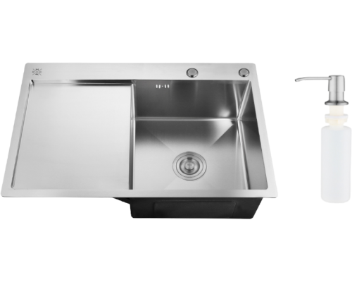 Мойка кухонная РМС MRK-7851R R c дозатором, серый