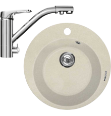 Комплект Мойка Lava R1 crema + Смеситель SG05 CR chrome