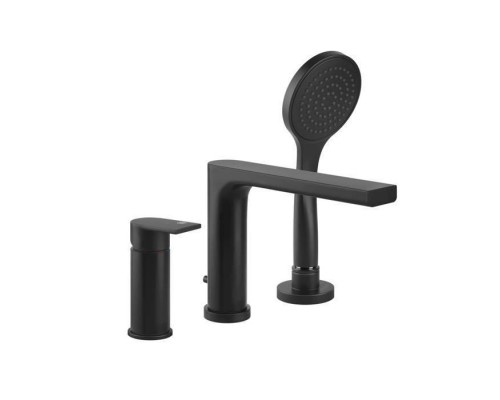 Gessi Emporio Via manzoni Смеситель для ванны, на 3 отв., с переключателем, изливом и шлангом 1,50м, цвет: Black XL. 38634#299 Gessi Emporio Via manzoni Смеситель для ванны, на 3 отв., с переключателем, изливом и шлангом 1,50м, цвет: Black XL. 38634#299