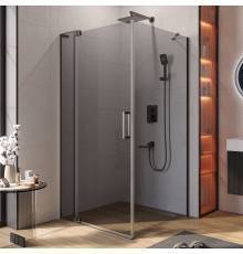 Душевой уголок Cezares Slider AH 1 100-100/110 GRIGIO GM профиль оружейная сталь, стекло серое
