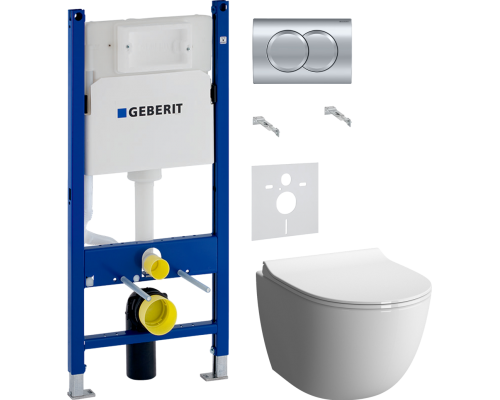 Комплект Унитаз подвесной VitrA Sento 7748B003-0075 + Крышка 130-003-009 + Инсталляция Geberit Duofix Delta 458.149.21.1 с кнопкой смыва, хром + Шумоизоляция 156.050.00.1 Комплект Унитаз подвесной VitrA Sento 7748B003-0075 + Крышка 130-003-009 + Инсталляция Geberit Duofix Delta 458.149.21.1 с кнопкой смыва, хром + Шумоизоляция 156.050.00.1