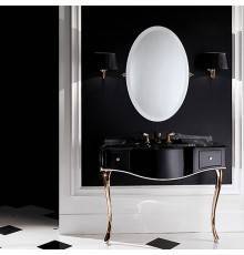 DevonDevon Audrey, Комплект мебели мрамор: nero marquina, ножки золото, напольный, Цвет: чёрный с белым кантом, . ACSWINDONDS bi,  DEAUDRNMAOT/DBcprPW/LS-SWINDON/3F