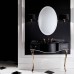 DevonDevon Audrey, Комплект мебели мрамор: nero marquina, ножки золото, напольный, Цвет: чёрный с белым кантом, . ACSWINDONDS bi, DEAUDRNMAOT/DBcprPW/LS-SWINDON/3F