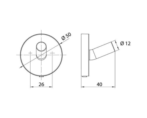 Emco Round Крючок, подвесной, цвет: черный. 4375 133 00 Emco Round Крючок, подвесной, цвет: черный. 4375 133 00