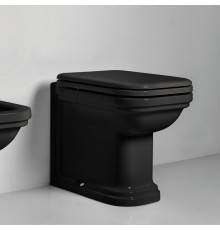 Kerasan Waldorf Унитаз напольный пристенный 55х37см, цвет: черный. 411804 Nero lucido