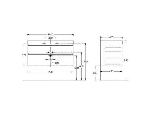 Kerama Marazzi Cubo Тумба подвесная 100см, с ящиками, цвет: лимо матовая. CUB.100.2\LIM Kerama Marazzi Cubo Тумба подвесная 100см, с ящиками, цвет: лимо матовая. CUB.100.2\LIM