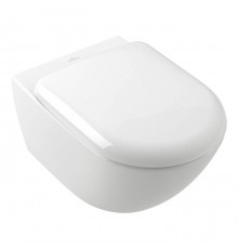 VilleroyBoch Antao Унитаз подвесной, безободковый, (без сиденья), CeramicPlus, цвет: альпийский белый. 4674T0R1