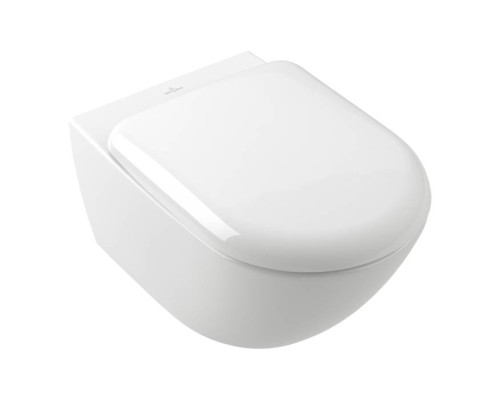 VilleroyBoch Antao Унитаз подвесной, безободковый, (без сиденья), CeramicPlus, цвет: альпийский белый. 4674T0R1