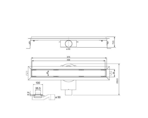Plumberia Selection Трап душевой PS IN-TILE 6x60 2устор. накладка из нерж.стали, комбинир.затвор с горизонт. Выпуском Ду 50мм,40л/мин, цвет: нержавеющая сталь. PST60MT Plumberia Selection Трап душевой PS IN-TILE 6x60 2устор. накладка из нерж.стали, комбинир.затвор с горизонт. Выпуском Ду 50мм,40л/мин, цвет: нержавеющая сталь. PST60MT