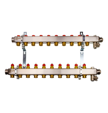 Комплект коллекторов Danfoss SSM-10 с кронштейнами для 10 контуров. 088U0980