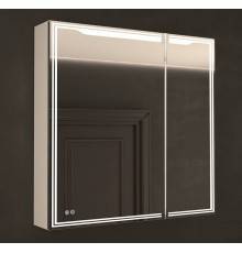 Зеркало-шкаф Art Max Merano L 80х80 белое, с LED-подсветкой, 6000К