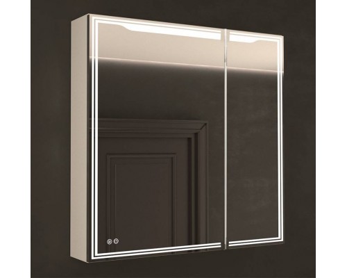 Зеркало-шкаф Art Max Merano L 80х80 белое, с LED-подсветкой, 6000К Зеркало-шкаф Art Max Merano L 80х80 белое, с LED-подсветкой, 6000К