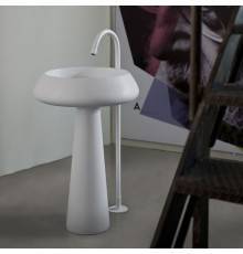 Agape Bjhon 2 Раковина 54.5 см, без отв., выпуск в пол, цвет: белый. ACER1082FZ ,  MET0475S,  MET0563Z