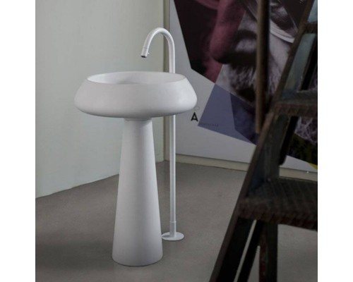 Agape Bjhon 2 Раковина 54.5 см, без отв., выпуск в пол, цвет: белый. ACER1082FZ ,  MET0475S,  MET0563Z
