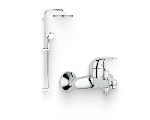 Душевой комплект Смеситель Grohe Euroeco 32743000 + Стойка Tempesta Cosmopolitan System 250 26675000