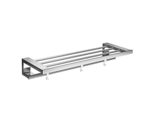 Emco Loft Полка для полотенец с п/держателем и 3 крючками, 600mm, подвесной, цвет: хром Emco Loft Полка для полотенец с п/держателем и 3 крючками, 600mm, подвесной, цвет: хром