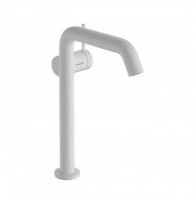 Hansgrohe Tecturis S Смеситель для раковины 240 Fine CoolStart EcoSmart+, однорычажный, для умывальников со сливным гарнитуром Push-Open, цвет: матовый белый. 73370700
