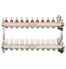 Коллекторная группа ONDO OKGSET10A 1" ВР-3/4" НР, 10 выходов, с расходомерами