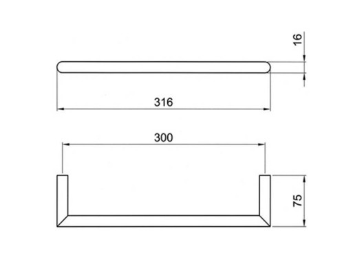 Fantini Young Полотенцедержатель 30см, подвесной, цвет: Nickel PVD. 96 95 7606