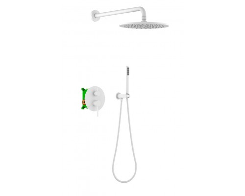 Душевой комплект Timo Saona SX-2369/16SM С ВНУТРЕННЕЙ ЧАСТЬЮ, белый матовый