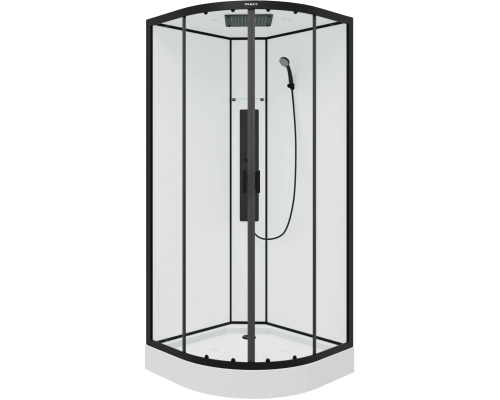 Душевая кабина Parly Ami 90x90, профиль черный