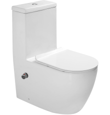 Унитаз-моноблок SantiLine SL-5011SM-BD безободковый, с микролифтом, встроенный смеситель