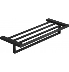 Полотенцедержатель Kludi Vela C 3198939, 60 см, с полкой, черный матовый