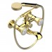 THG Hirondelles Смеситель для ванны, настенный, с ручным душем, цвет: Gold color PVD. A4J-H52-13B