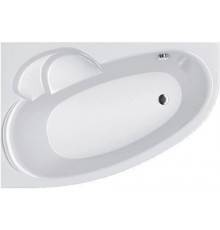 Акриловая ванна ALBA SPA Katrina 170x110 см, угловая, левая, пристенная, белая, асимметричная, на ножках, с сиденьем