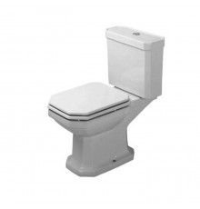 Duravit 1930 Унитаз моноблок с отдельным бачком (с механизмом слива хром), 66.5х35.5см, слив в пол, Цвет: Белый. 0227010000,  0872210082