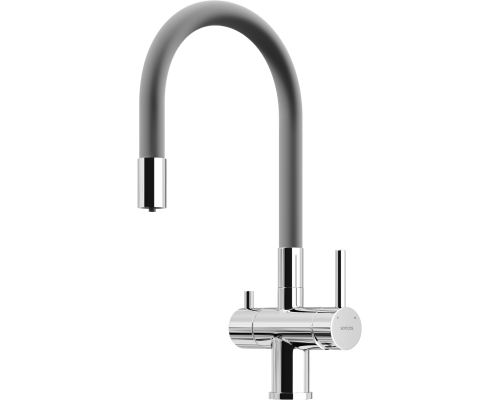 Смеситель для кухни Sancos Lucia SC4004CH с гибким изливом, хром