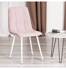 Стул TetChair Модерн Chilly Max велюр пыльно-розовый, ножки белые