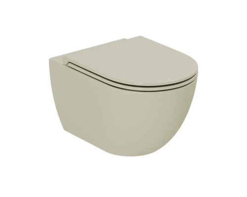 Azzurra Comoda Унитаз подвесной безободковый 51,5x36 см, c креплением, Easy Clean, 3L Water Saving, цвет: Salvia. CMVCSPE00000SA