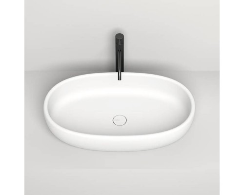 Salini Luce Раковина накладная 70х40х15.5cм, без отв., без перелива, S-Stone, цвет: белый матовый. 110721M Salini Luce Раковина накладная 70х40х15.5cм, без отв., без перелива, S-Stone, цвет: белый матовый. 110721M