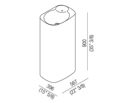 Agape Nivis Раковина 90x56.7x39.6 см, без отв., выпуск в пол, мрамор Carnic, цвет: серый. ACER0763FP0GC *0 Agape Nivis Раковина 90x56.7x39.6 см, без отв., выпуск в пол, мрамор Carnic, цвет: серый. ACER0763FP0GC *0
