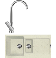 Комплект Мойка кухонная Lava D5.VNL vanilla + Смеситель SG07 CR chrome