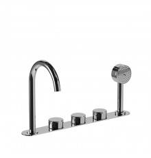 Carimali Still Oh Смеситель для ванны, на 5 отв., с ручным душем, цвет: хром. 0-STL6501-CR