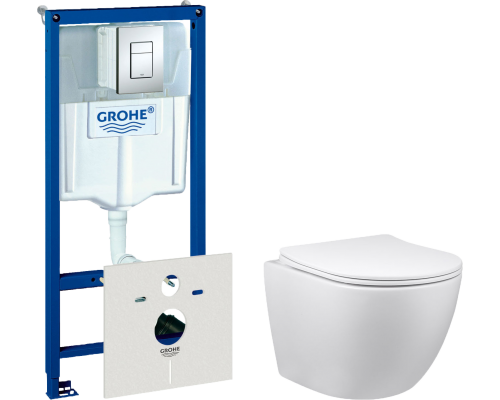 Комплект Унитаз подвесной Vincea Globo VT1-14 + Инсталляция Grohe Rapid SL 38772001 3 в 1 с кнопкой смыва + Шумоизоляция 37131000 Комплект Унитаз подвесной Vincea Globo VT1-14 + Инсталляция Grohe Rapid SL 38772001 3 в 1 с кнопкой смыва + Шумоизоляция 37131000