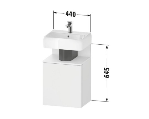 Duravit Qatego Тумба для раковины 44х35см., подвесная, петли справа, цвет: базальт матовый. QA4076R18430000