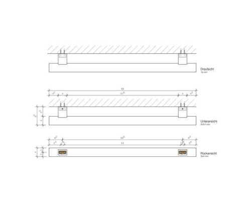 Decor Walther Tube HTE468 Полотенцедержатель 68см, подвесной, цвет: хром. 0540300