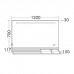 Burgbad FIUMO Зеркало 120x70x15 мм, подсветка LED, сенс выкл, обогрев, корпус Alu-Optik, 2 ящика ,рейлинг черные,панель FOT2 белая. SFXP120FOT2