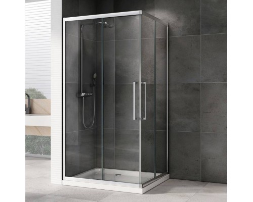 Душевой уголок Abber Schwarzer Diamant AG02129H 120x90, профиль хром, стекло прозрачное