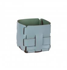 ADJ Корзинка Mini Bottega, 12x12xH13 см., цвет: небесный/эвкалипт. 1013.50/60