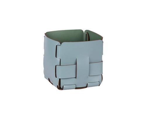 ADJ Корзинка Mini Bottega, 12x12xH13 см., цвет: небесный/эвкалипт. 1013.50/60