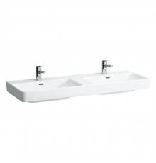 Laufen Pro S Раковина двойная 130x46.5см., подвесная, с 1 отв., на каждую раковину, цвет: белый глянцевый. 8.1496.8.000.104.1