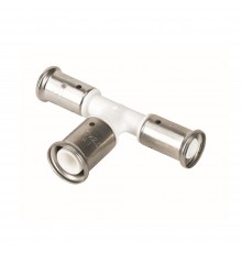 Тройник переходный увеличенный в центре, ПВДФ пресс (белый), 20x26x20, HENCO 12PKW-202620