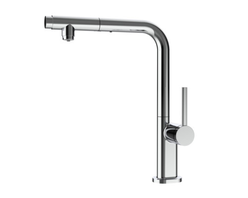 AQM9903CR Cucina Смеситель для кухни с выдвижным L-образным изливом, с подключением к фильтру с пи AQM9903CR