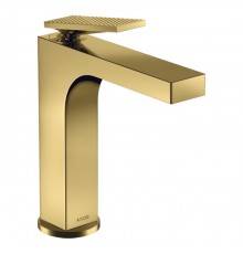 Axor Citterio Смеситель для раковины 160, на 1 отв., излив h: 16см, с текстурой, цвет: полированное золото. 39081990